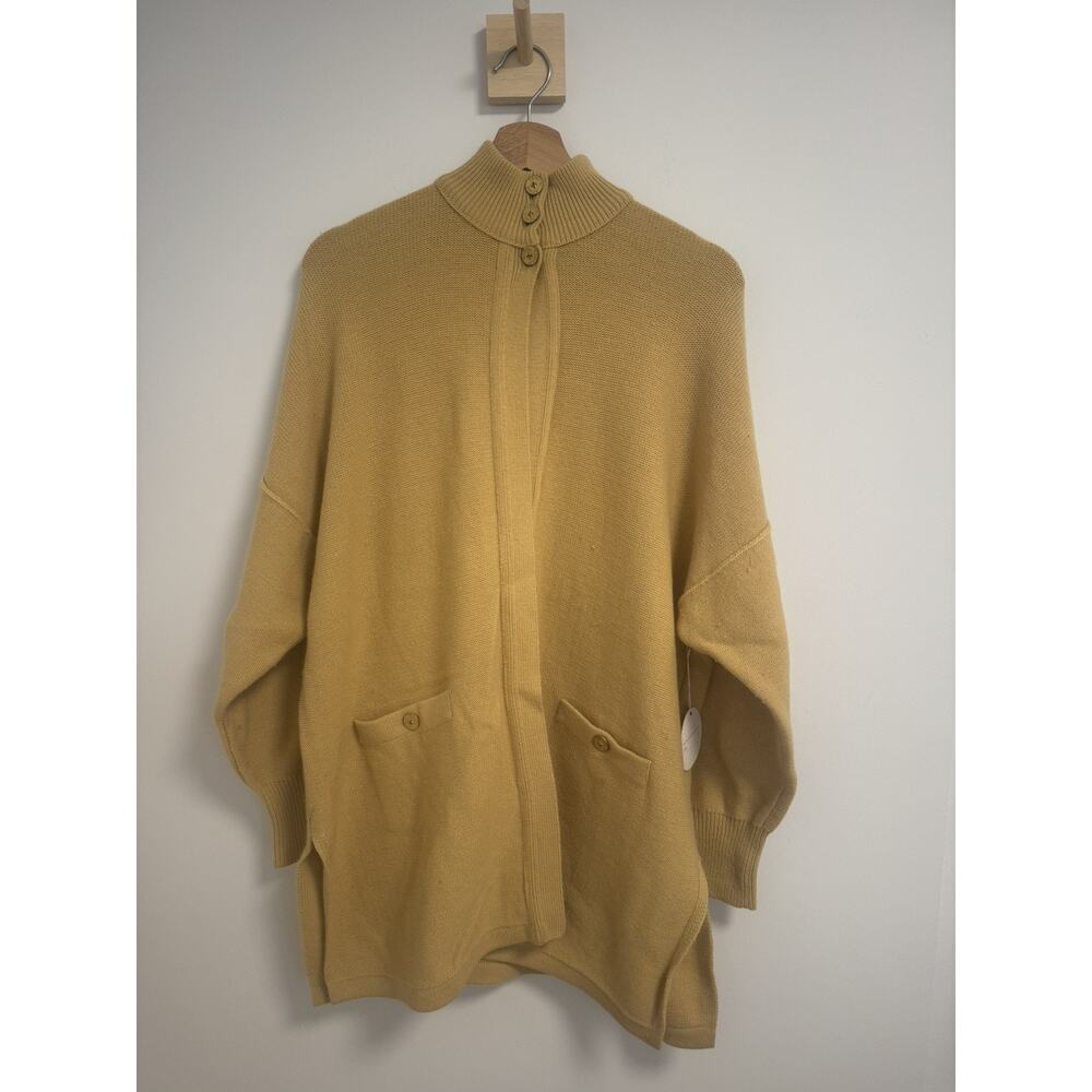 Sonia Rykiel Slouchy Cardigan in Mustard Yellow Size Large